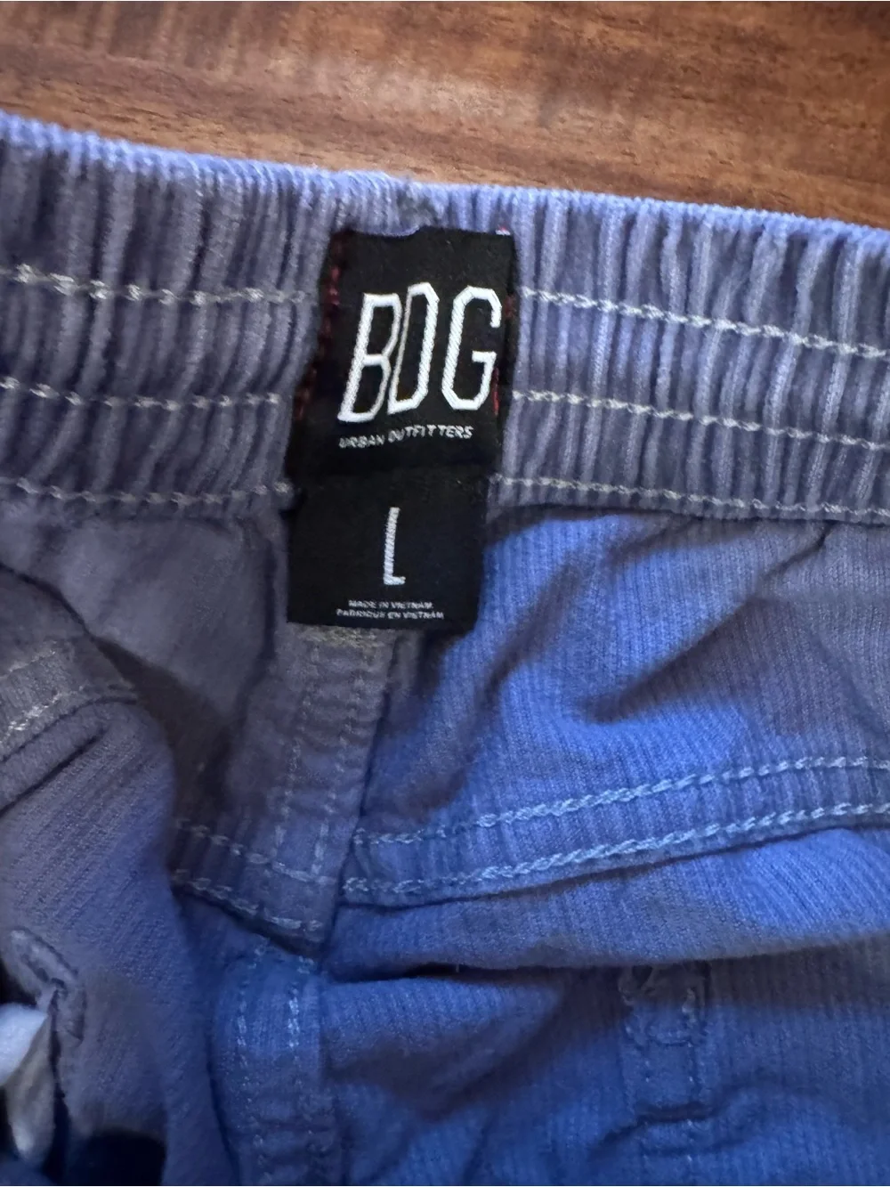 BDG Men's Light Blue Corduroy Drawstring Pants